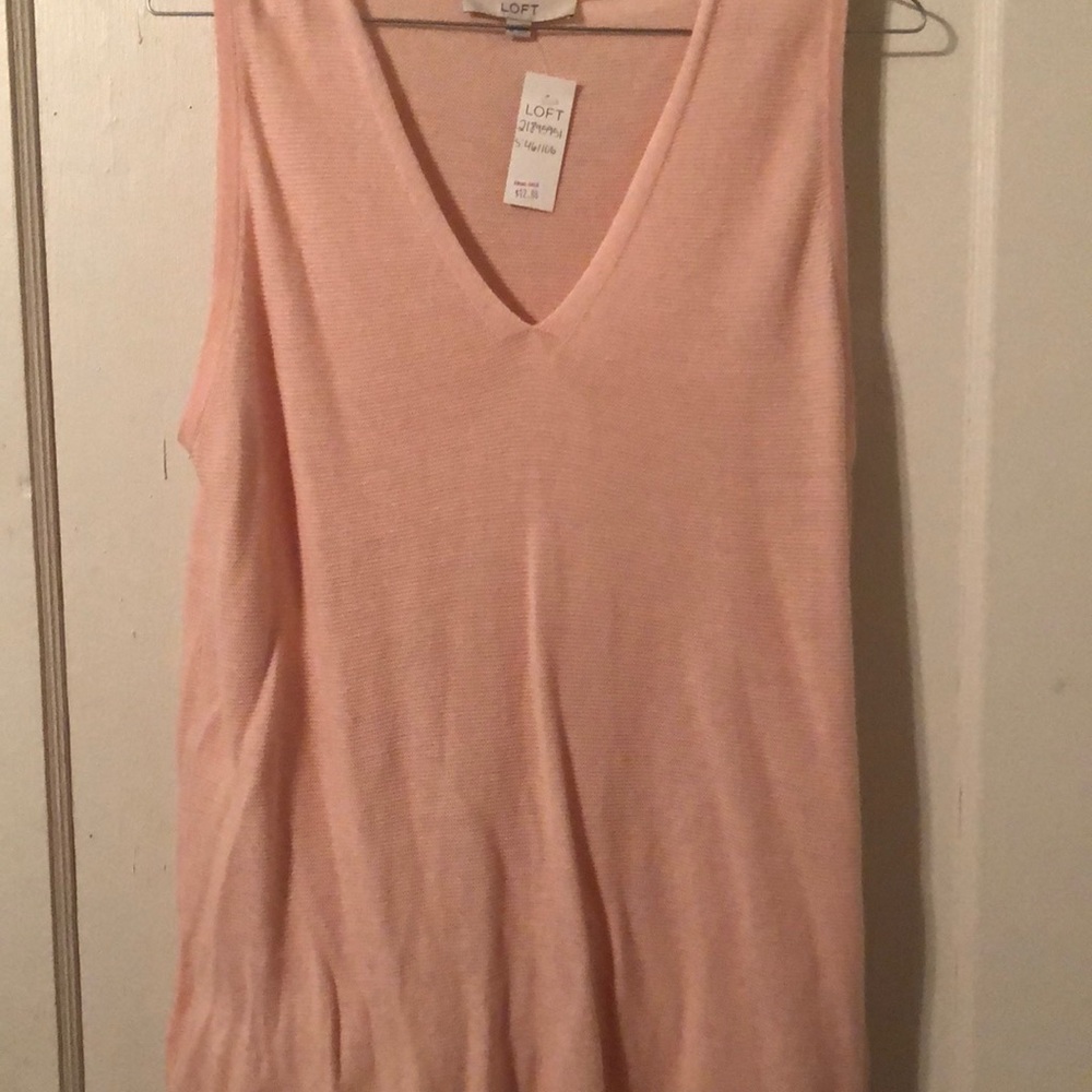 Pale pink v neck thin sweater